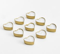 Heart Tealights Set - Rose &amp; Peony