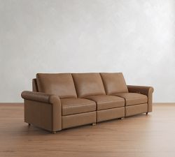 Westwood Roll Arm Leather Power Reclining Sofa (84"&ndash;116")