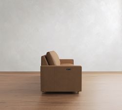 Westwood Square Arm Leather Power Reclining Sofa (78"&ndash;110")