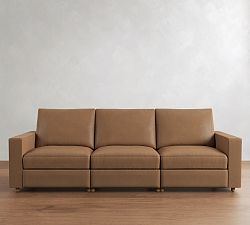 Westwood Square Arm Leather Power Reclining Sofa (78"&ndash;110")