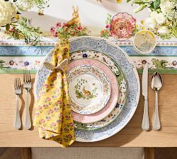 Botanical Bunny Border Print Table Runner