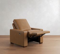 Turner Square Arm Leather Power Recliner