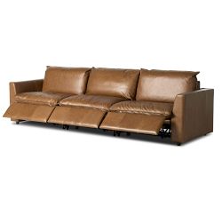 Clifton 3-Piece Leather Power Reclining Sectional