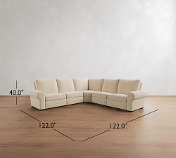 Big Sur Roll Arm Power Reclining L-Shaped Sectional (122")