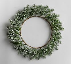 Frosted Pine Wreath Charger Plates - Set of 4