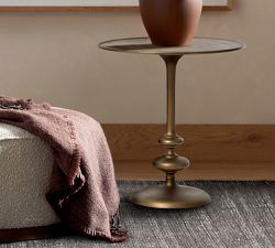 Sawyer Round Metal End Table