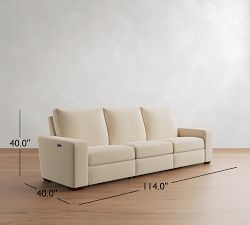 Big Sur Square Arm Power Reclining Sofa (84"&ndash;114")