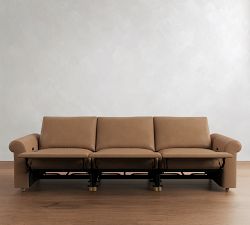 Westwood Roll Arm Leather Power Reclining Sofa (84"&ndash;116")