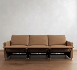 Westwood Slim Arm Leather Power Reclining Sofa (73"&ndash;106")