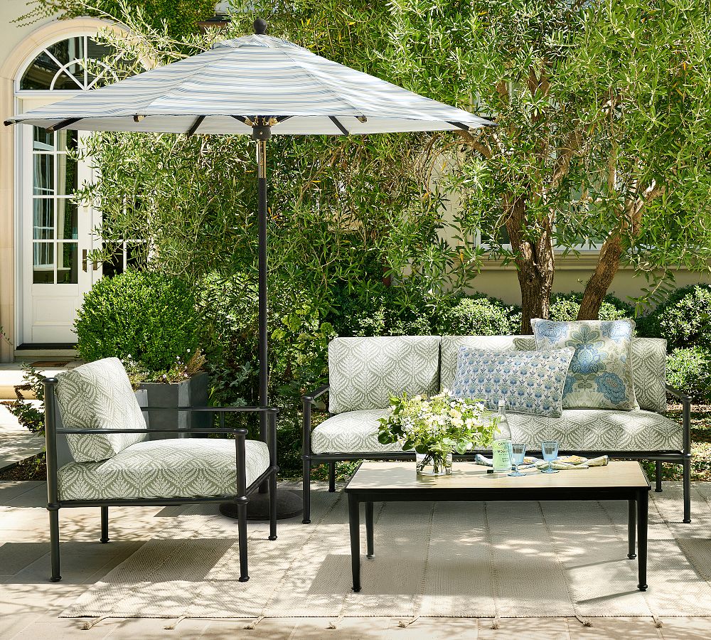 Kravet Premium 9' Round Outdoor Patio Umbrella by Pottery Barn