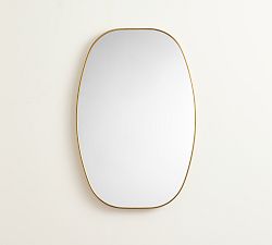 Open Box: Linden Oval Mirror (22" x 33") - Tumbled Brass