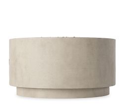 Aren Outdoor Concrete Round Natural Gas Fire Pit Table