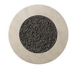 Aren Outdoor Concrete Round Natural Gas Fire Pit Table