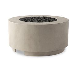 Aren Outdoor Concrete Round Natural Gas Fire Pit Table