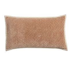 Open Box: Cross Stitch Velvet Quilted Sham, King - Rosewood