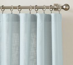 Open Box: Brixton Textured Unlined Curtains, 100"W x 96"L, Set of 2 - Chambray