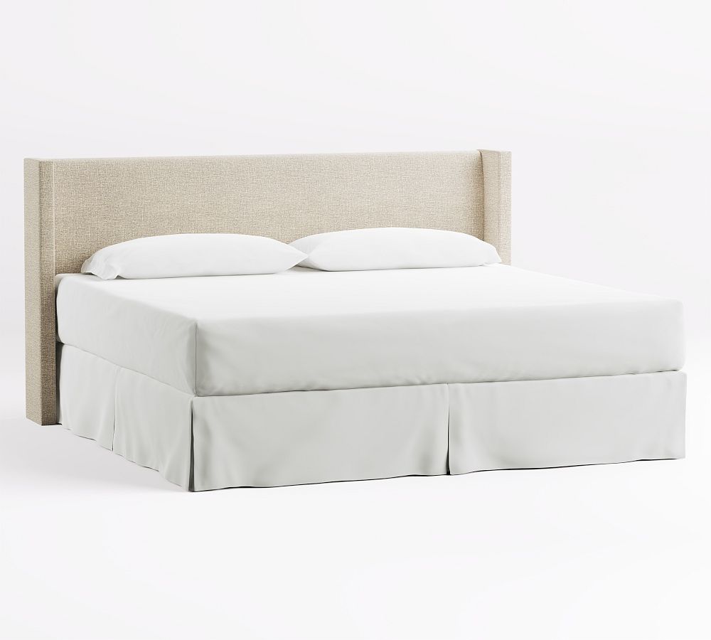 Elliot Shelter Upholstered Headboard - Basketweave Slub Oatmeal, King
