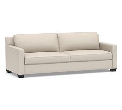 Open Box: York Square Arm Grand Sofa (95"), 2x2, High Performance Contract Grade Cushions - Performance Boucle Oatmeal