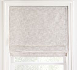 Open Box: Seaton Textured Cotton Cordless Roman Blackout Shade, 37" W x 58" L -  Oatmeal