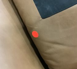 Open Box: Ayden Barrel Arm Leather Swivel Armchair (32") - Vintage Caramel