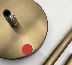 Open Box: Bridget Recycled Glass Flared Pendant, Large 18" Diam. - Tumbled Brass