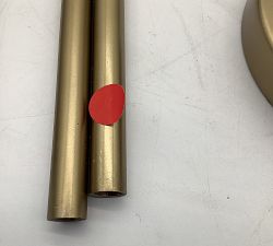 Open Box: Bridget Recycled Glass Pendant, Large 17" Diam. - Tumbled Brass