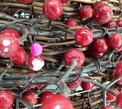 Open Box: Lit Red Berry Tree Topper