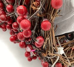 Open Box: Lit Red Berry Tree Topper
