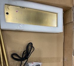 Open Box: Sherman Metal Task Floor Lamp (45") - Vintage Brass