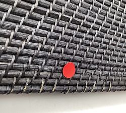 Open Box: Tava Handwoven Lidded Basket, Low 21.75"W x 8"H - Black