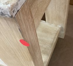 Open Box: Travertine Square Side Table (21") - Fog