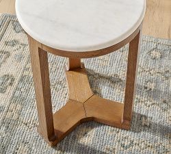 Winslow Round Marble Bunching End Tables
