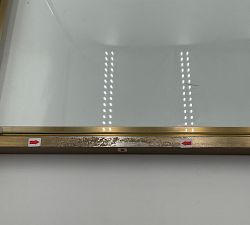 Open Box: Everson Rectangular Glass Side Table (22.5") - Antique Brass