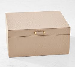 Open Box: Quinn Jewelry Box (Foiled Debossed), Medium - Blush