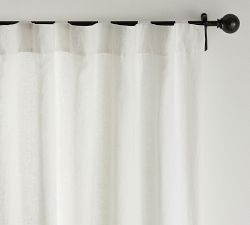 Custom Belgian Flax Linen Curtain - Classic Ivory