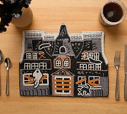 Haunted House Beaded Placemat, Set of 4