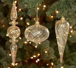 Lit Twist Glass Ornament - Wide Onion