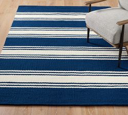 Modern Farmhouse Outdoor Performance Striped Rug