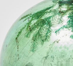 Oversized Antiqued Green Mercury Glass Ornament
