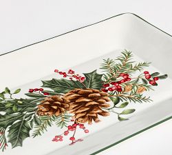 Holly Berry Stoneware Platter
