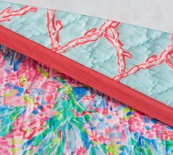 Lilly Pulitzer Fan Sea Pants Reversible Cotton Quilt &amp; Shams