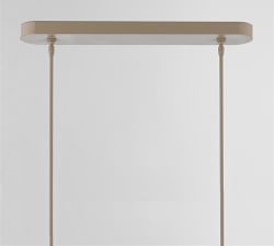 Pottery Barn Farrington Abaca Linear Chandelier