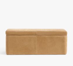 Presley Leather Storage Bench