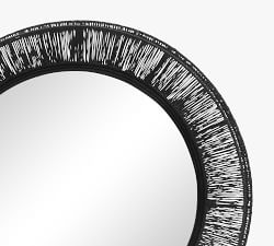Wren Jute Round Wall Mirror