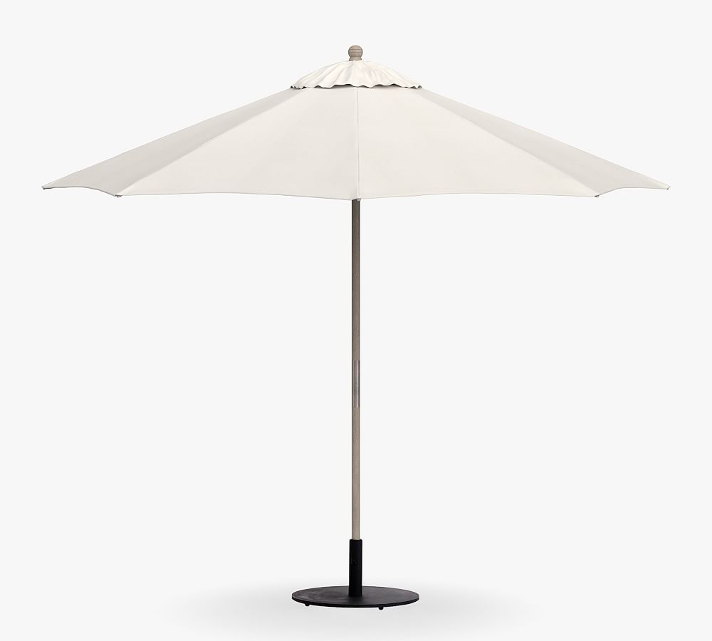 9' Round Outdoor Patio Umbrella - Eucalyptus Tilt Frame by Pottery Barn
