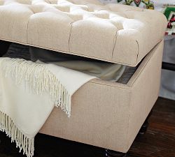 Lorraine Tufted Upholstered Queen Storage Bench