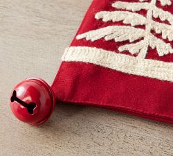Open Box: Sleigh Bell Crewel Embroidered Cotton Table Runner