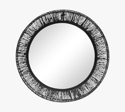 Wren Jute Round Wall Mirror