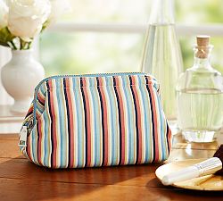 Addie Stripe Petit Framed Cosmetic Bag