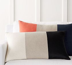 Colorblock Lumbar Pillow Cover